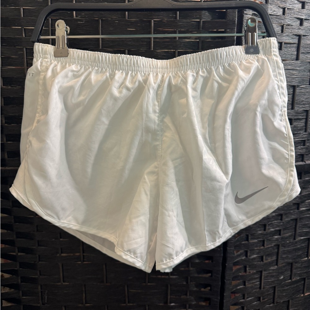 Nike Women's White Athletic Dri-Fit Shorts